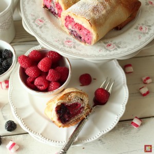 Strudel with Berries and Almond Paste
